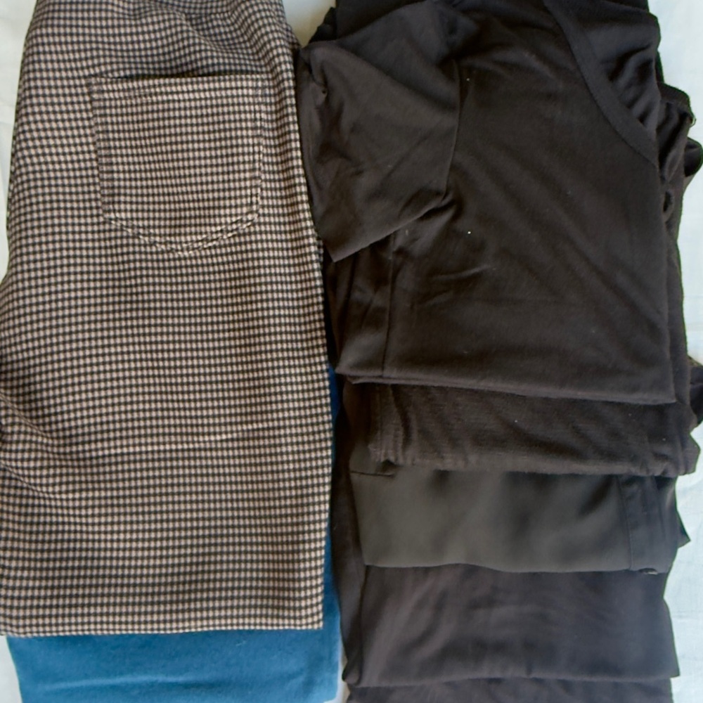 Bundle!! 3 Pants 6 Black Shirts